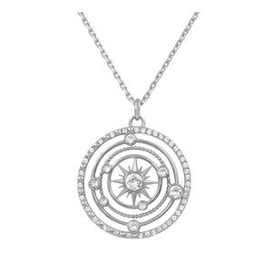 Solar System Necklace With 48 White Austrian crystals- Universal Power-NWT